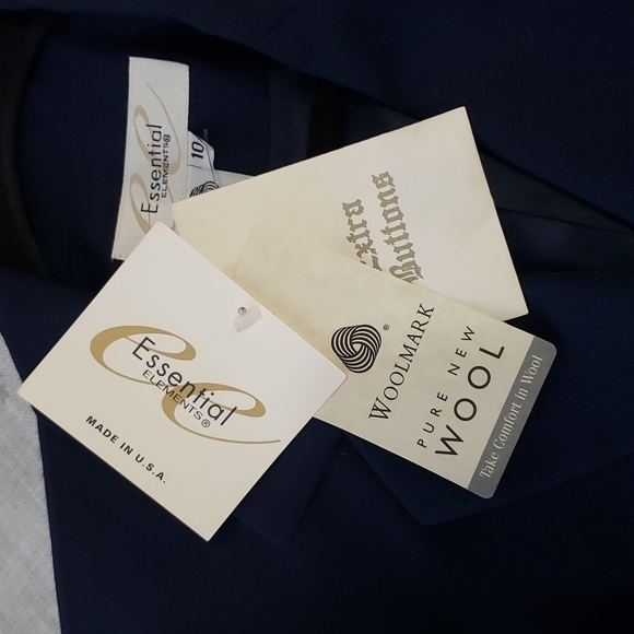 Nwt Essential Elements women's Blazer, Color Navy Blue, Size 10 - Picture 7 of 14